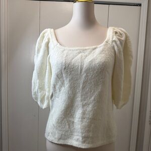 English Factory Cream Puff Sleeve Blouse